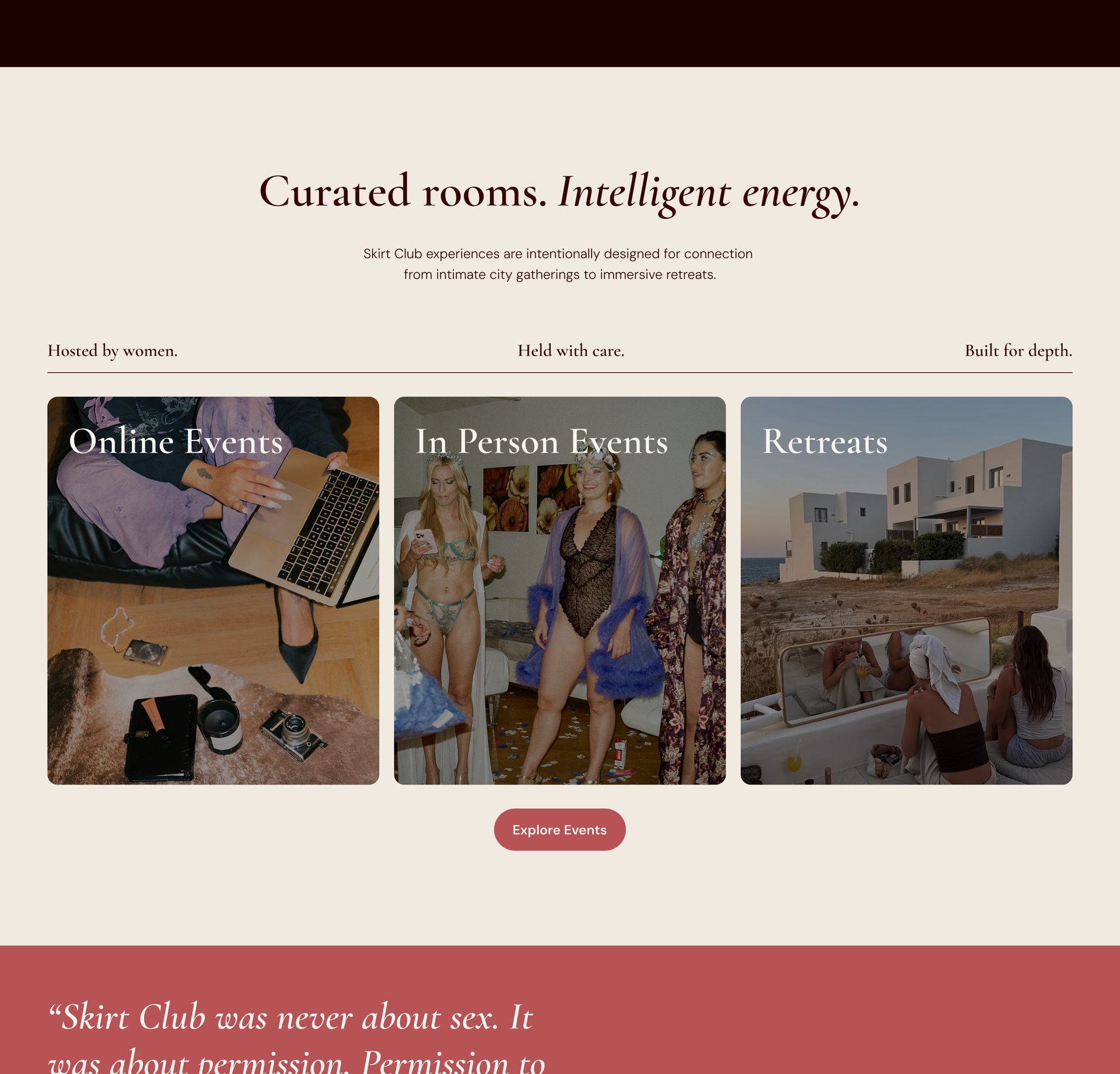 Curated rooms. Intelligent energy.