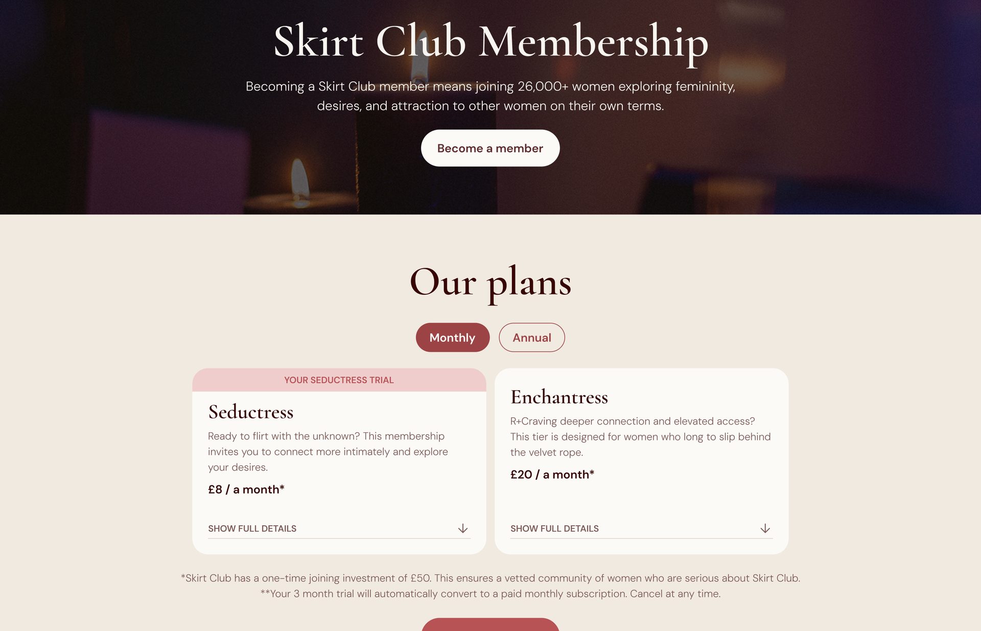 Skirt Club Membership